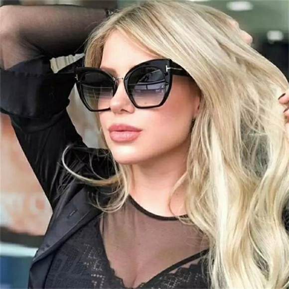 Accessories - New Black Oversized Cateye Sunglasses